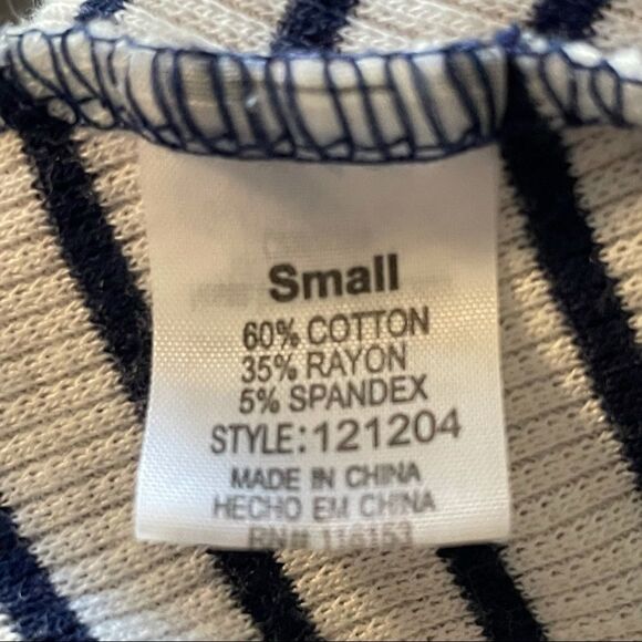 POOF! High-low, double strap, Striped Cotton/Rayon tank top dress, Size S - Picture 4 of 7